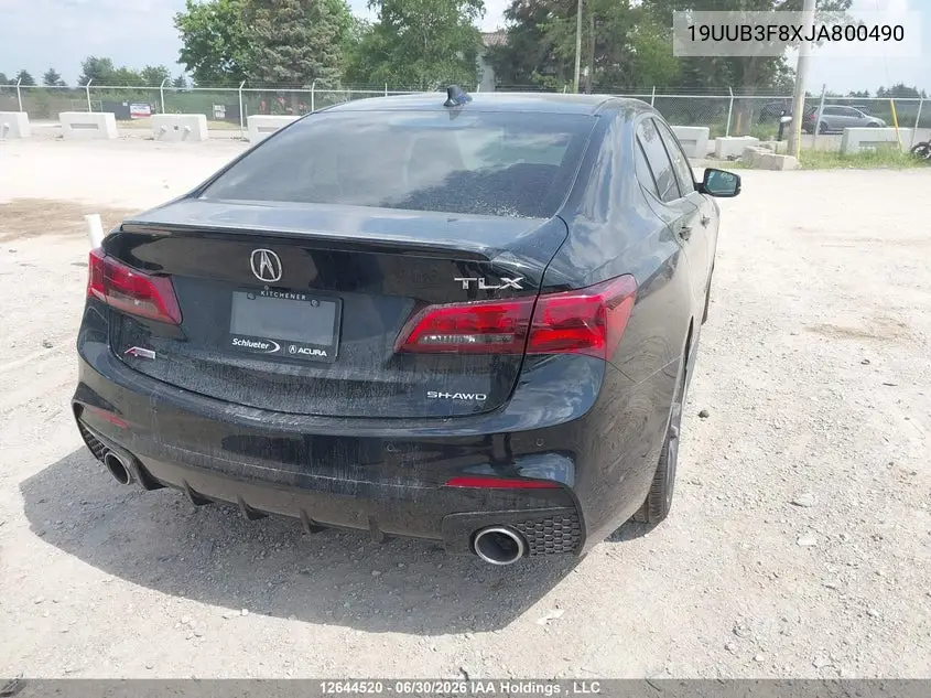2018 Acura Tlx Elite VIN: 19UUB3F8XJA800490 Lot: 12644520