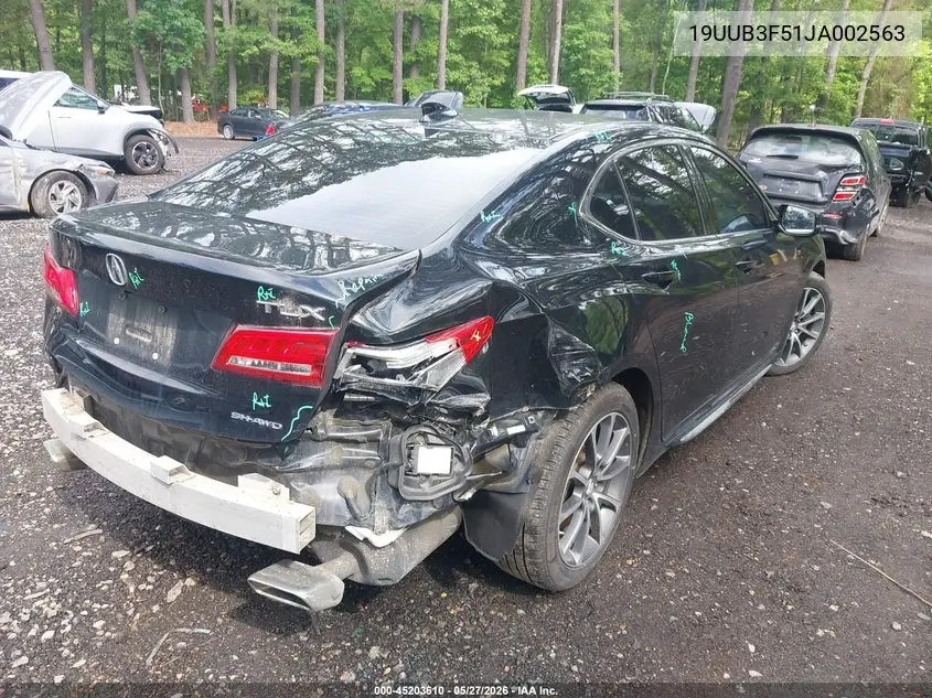 2018 Acura Tlx Tech Pkg VIN: 19UUB3F51JA002563 Lot: 45203610