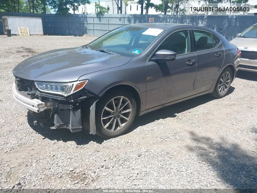 2018 Acura Tlx VIN: 19UUB1F36JA005803 Lot: 45279032