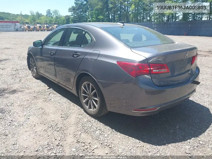 2018 Acura Tlx VIN: 19UUB1F36JA005803 Lot: 45279032
