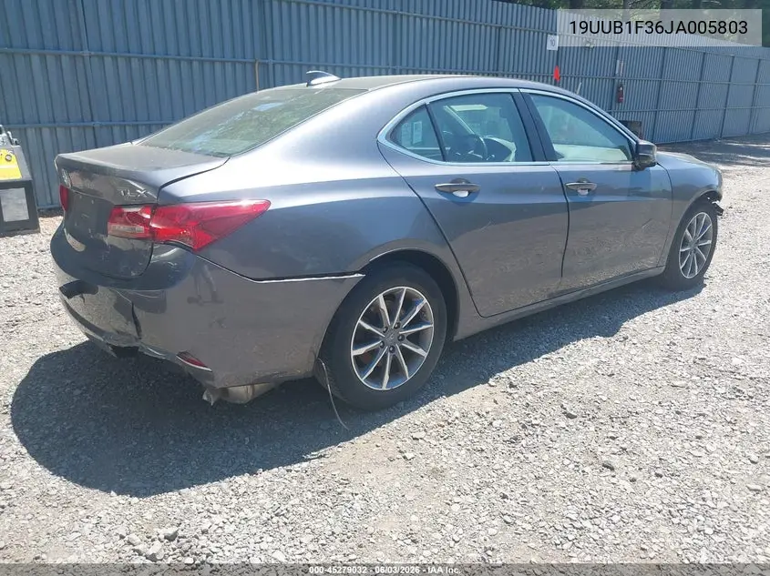 2018 Acura Tlx VIN: 19UUB1F36JA005803 Lot: 45279032