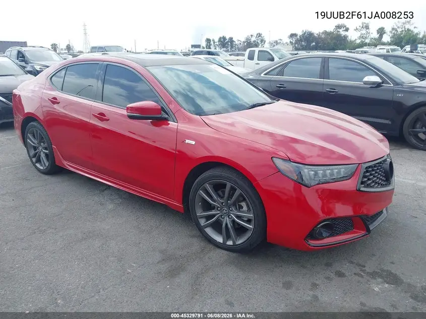 2018 Acura Tlx Tech A-Spec Pkgs VIN: 19UUB2F61JA008253 Lot: 45329791