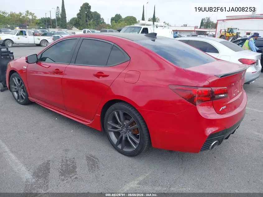 2018 Acura Tlx Tech A-Spec Pkgs VIN: 19UUB2F61JA008253 Lot: 45329791
