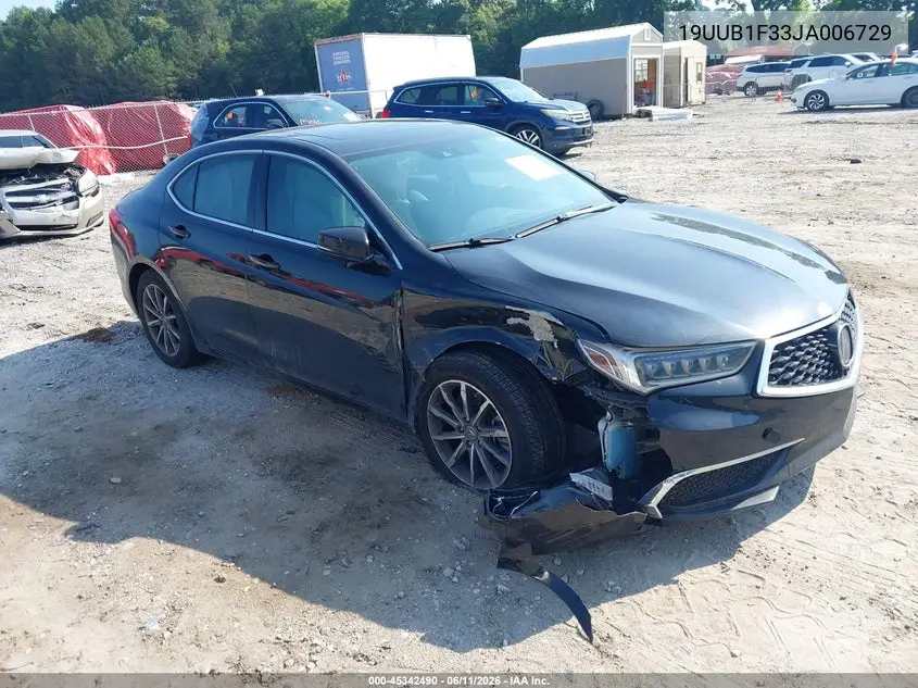 2018 Acura Tlx VIN: 19UUB1F33JA006729 Lot: 45342490