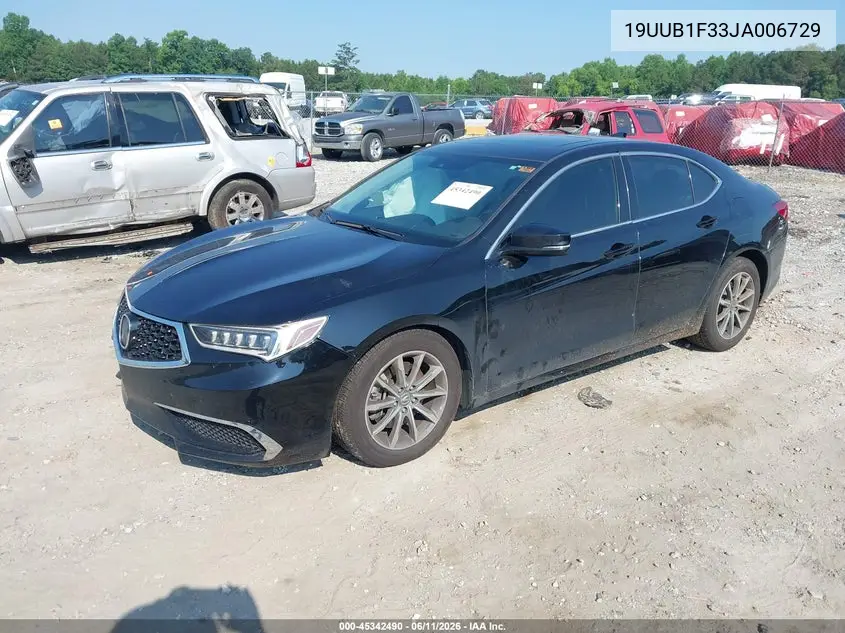 2018 Acura Tlx VIN: 19UUB1F33JA006729 Lot: 45342490