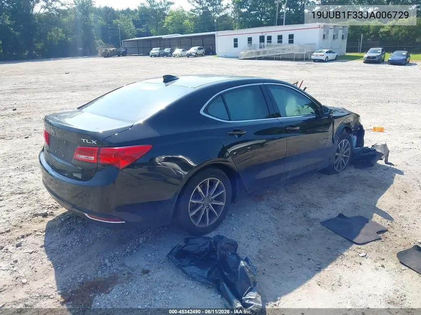 2018 Acura Tlx VIN: 19UUB1F33JA006729 Lot: 45342490