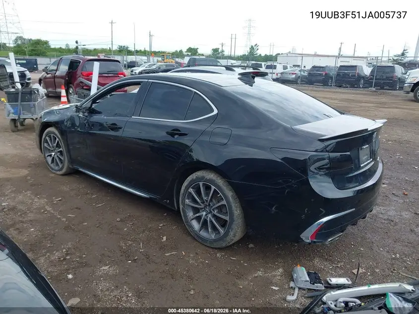 2018 Acura Tlx Tech Pkg VIN: 19UUB3F51JA005737 Lot: 45380642