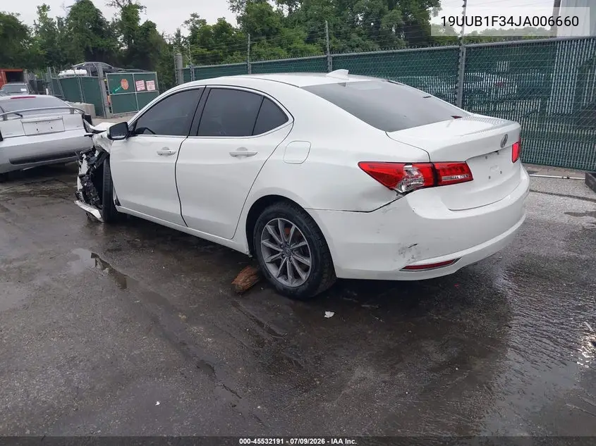 2018 Acura Tlx VIN: 19UUB1F34JA006660 Lot: 45532191