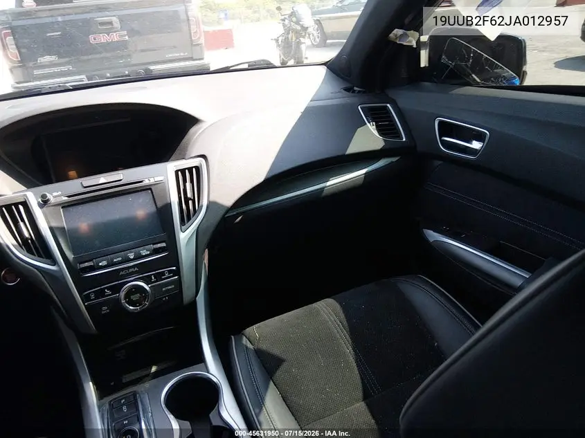2018 Acura Tlx Tech A-Spec Pkgs VIN: 19UUB2F62JA012957 Lot: 45631950
