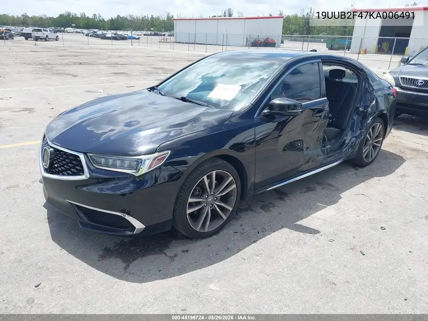 2019 Acura Tlx Tech Pkg VIN: 19UUB2F47KA006491 Lot: 45196724