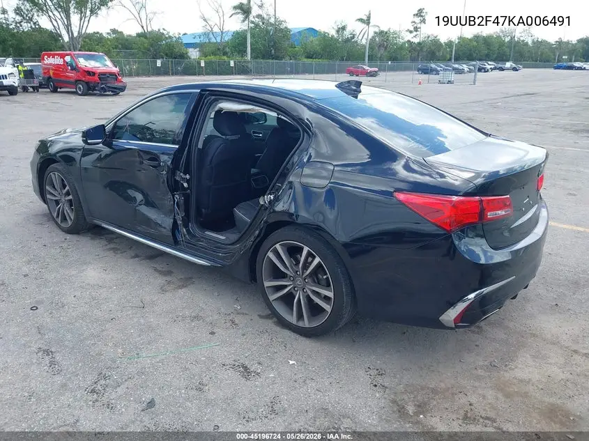 2019 Acura Tlx Tech Pkg VIN: 19UUB2F47KA006491 Lot: 45196724