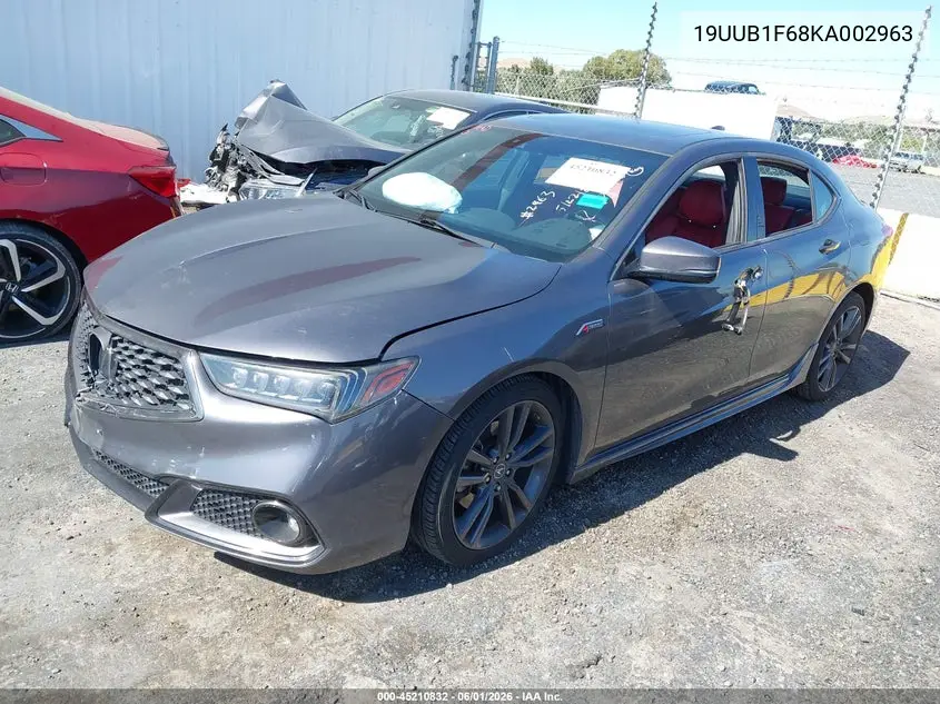 2019 Acura Tlx Tech A-Spec Pkgs VIN: 19UUB1F68KA002963 Lot: 45210832