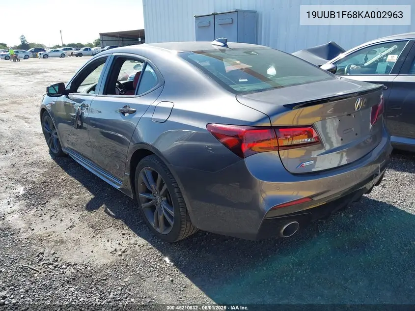 2019 Acura Tlx Tech A-Spec Pkgs VIN: 19UUB1F68KA002963 Lot: 45210832