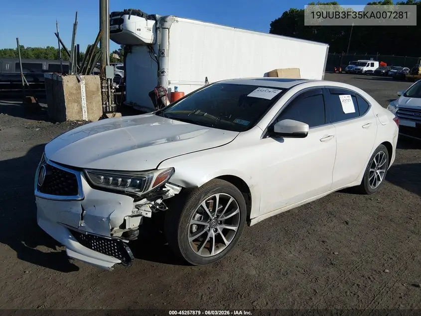 2019 Acura Tlx Standard VIN: 19UUB3F35KA007281 Lot: 45257879