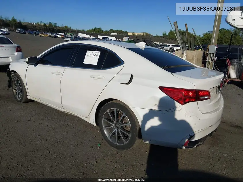 2019 Acura Tlx Standard VIN: 19UUB3F35KA007281 Lot: 45257879