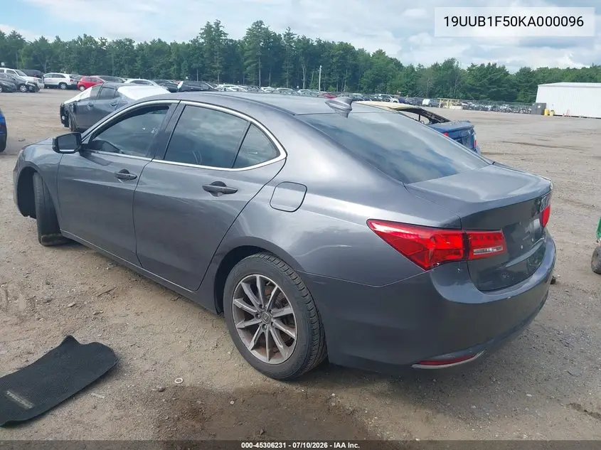 2019 Acura Tlx Tech Pkg VIN: 19UUB1F50KA000096 Lot: 45306231