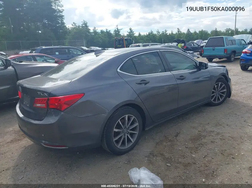 2019 Acura Tlx Tech Pkg VIN: 19UUB1F50KA000096 Lot: 45306231