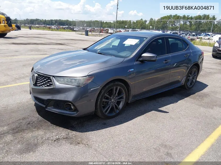 2019 Acura Tlx Tech A-Spec Pkgs VIN: 19UUB3F68KA004871 Lot: 45533731