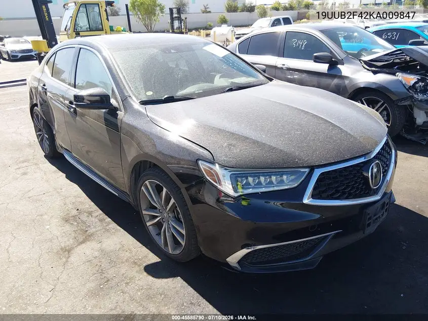 2019 Acura Tlx Tech Pkg VIN: 19UUB2F42KA009847 Lot: 45585790