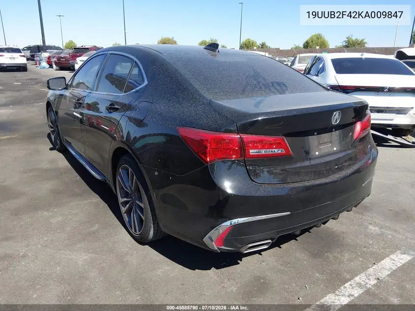 2019 Acura Tlx Tech Pkg VIN: 19UUB2F42KA009847 Lot: 45585790