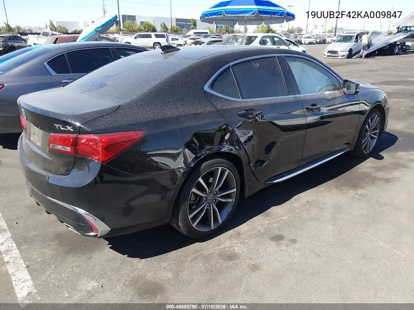 2019 Acura Tlx Tech Pkg VIN: 19UUB2F42KA009847 Lot: 45585790