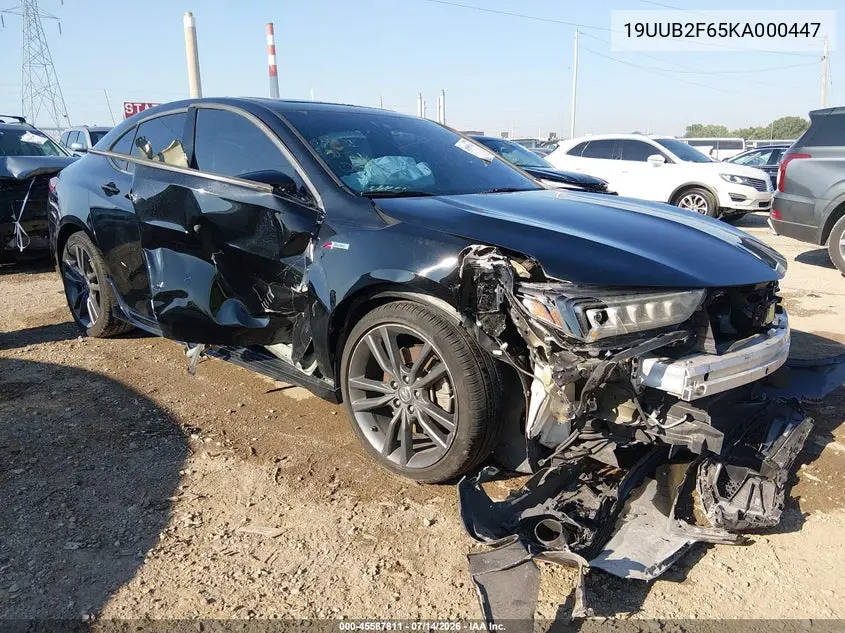 2019 Acura Tlx Tech A-Spec Pkgs VIN: 19UUB2F65KA000447 Lot: 45587811