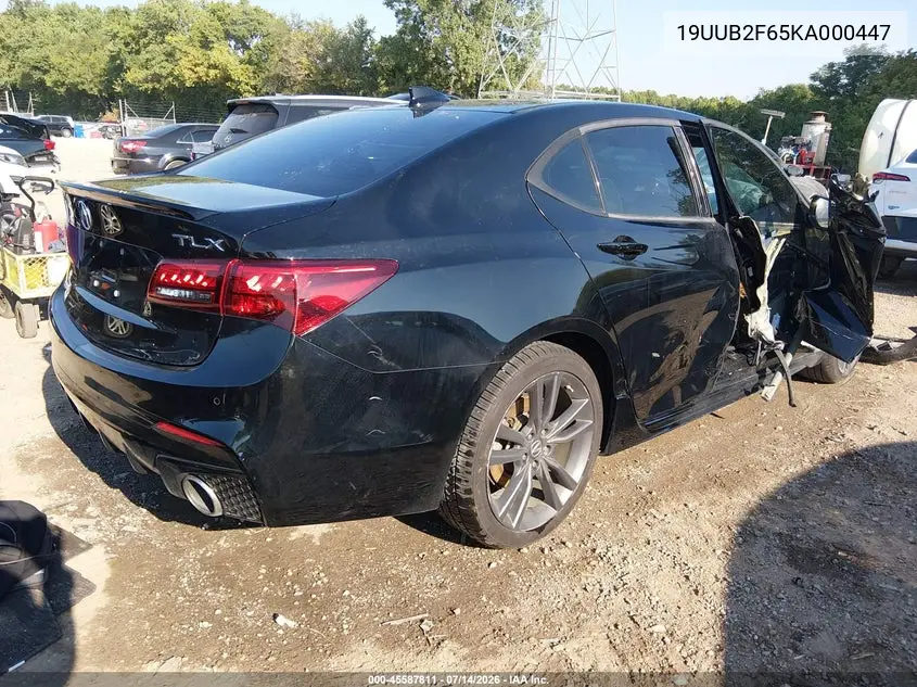 2019 Acura Tlx Tech A-Spec Pkgs VIN: 19UUB2F65KA000447 Lot: 45587811