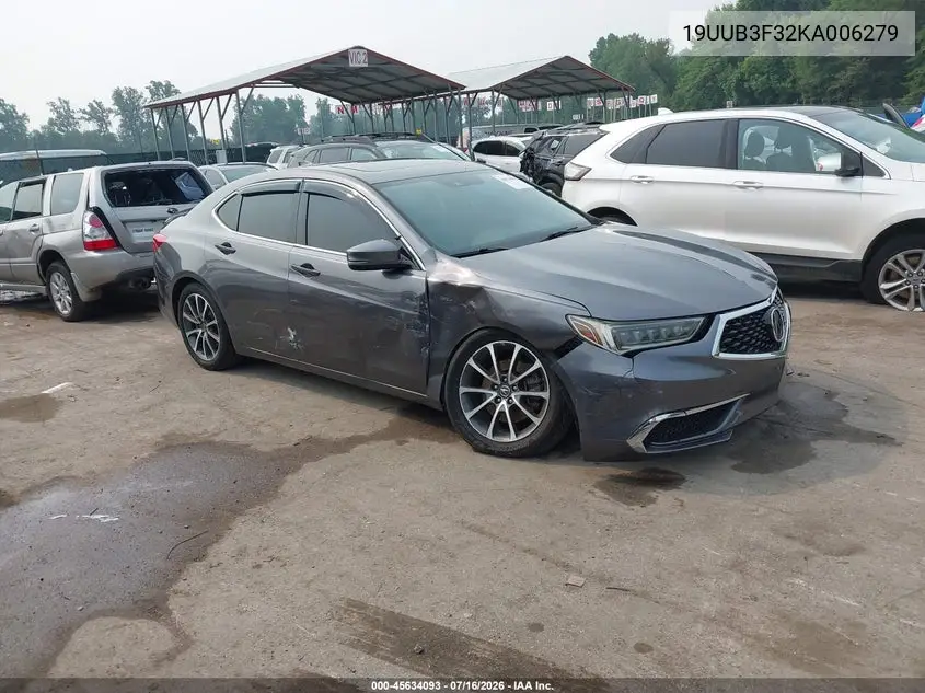 2019 Acura Tlx Standard VIN: 19UUB3F32KA006279 Lot: 45634093
