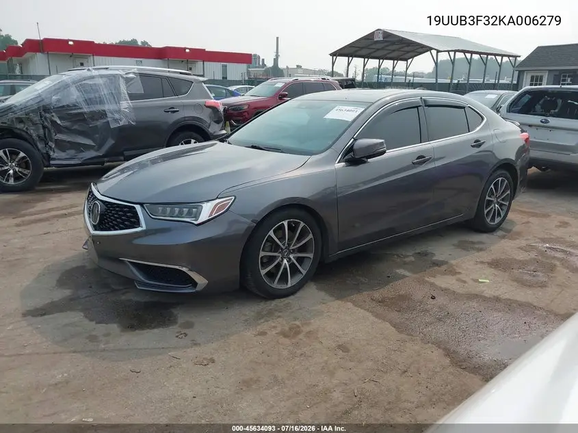 2019 Acura Tlx Standard VIN: 19UUB3F32KA006279 Lot: 45634093
