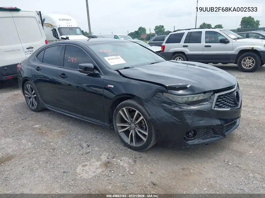 2019 Acura Tlx Tech A-Spec Pkgs VIN: 19UUB2F68KA002533 Lot: 45682183