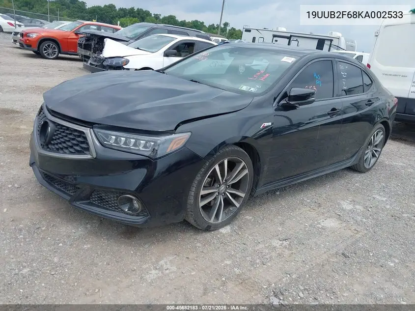 2019 Acura Tlx Tech A-Spec Pkgs VIN: 19UUB2F68KA002533 Lot: 45682183
