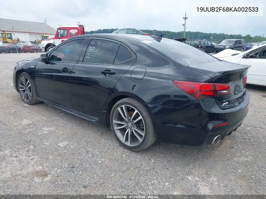 2019 Acura Tlx Tech A-Spec Pkgs VIN: 19UUB2F68KA002533 Lot: 45682183