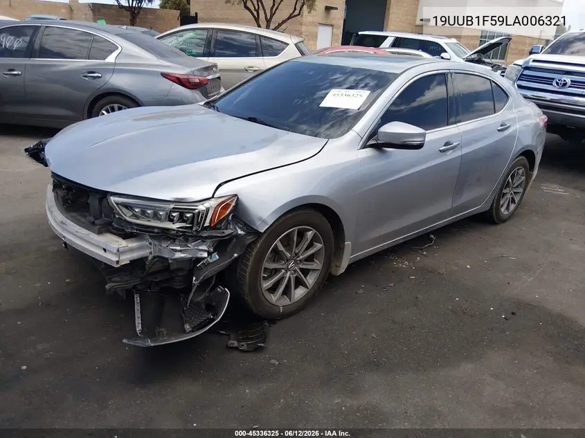 2020 Acura Tlx Tech Package VIN: 19UUB1F59LA006321 Lot: 45336325