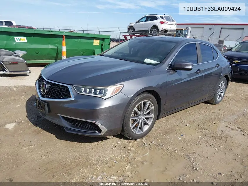 2020 Acura Tlx Standard VIN: 19UUB1F33LA009424 Lot: 45414976