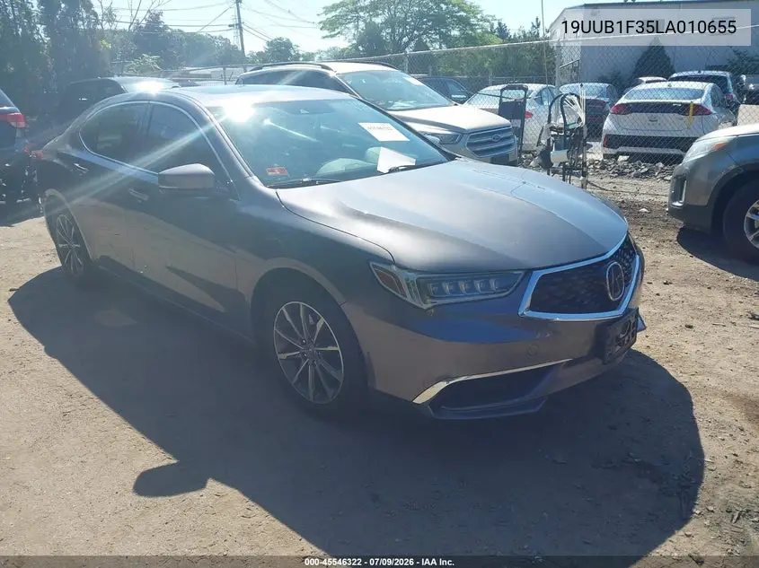2020 Acura Tlx Standard VIN: 19UUB1F35LA010655 Lot: 45546322