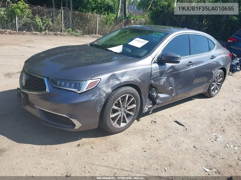 2020 Acura Tlx Standard VIN: 19UUB1F35LA010655 Lot: 45546322