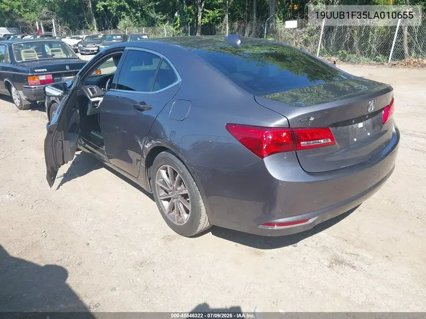2020 Acura Tlx Standard VIN: 19UUB1F35LA010655 Lot: 45546322
