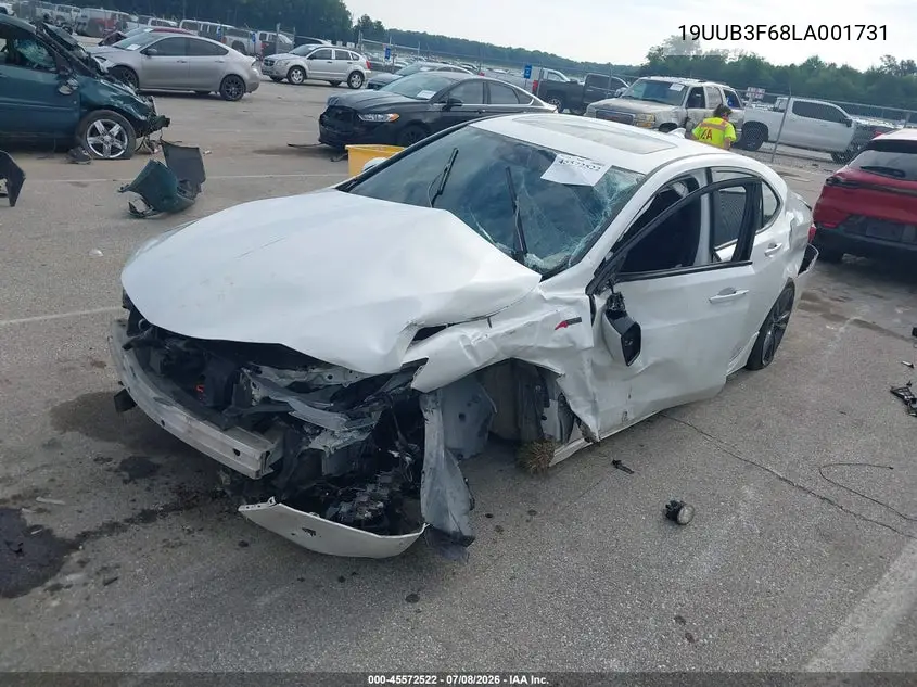 2020 Acura Tlx A-Spec/A-Spec W/Red Leather VIN: 19UUB3F68LA001731 Lot: 45572522