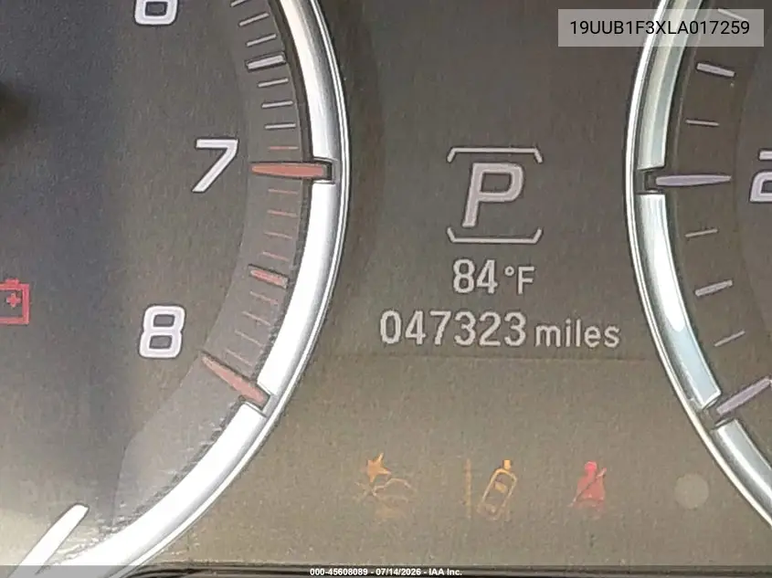 2020 Acura Tlx Standard VIN: 19UUB1F3XLA017259 Lot: 45608089