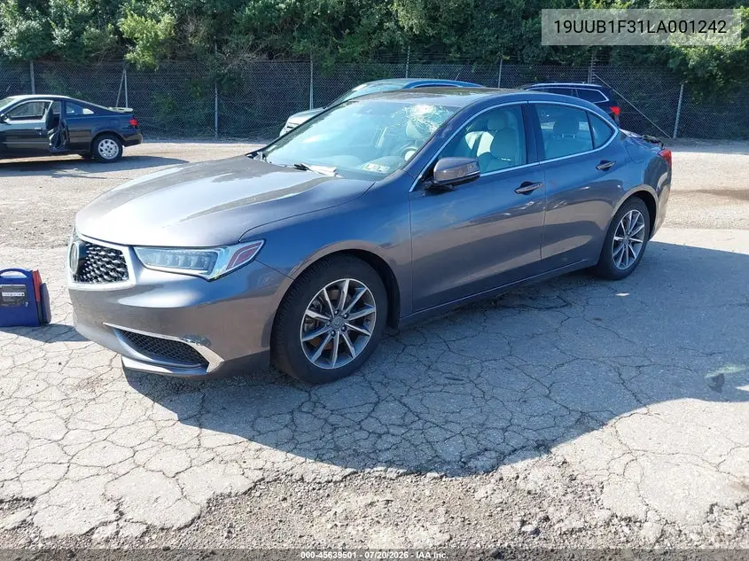 2020 Acura Tlx Standard VIN: 19UUB1F31LA001242 Lot: 45639501