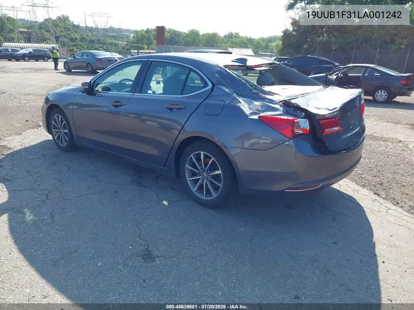 2020 Acura Tlx Standard VIN: 19UUB1F31LA001242 Lot: 45639501