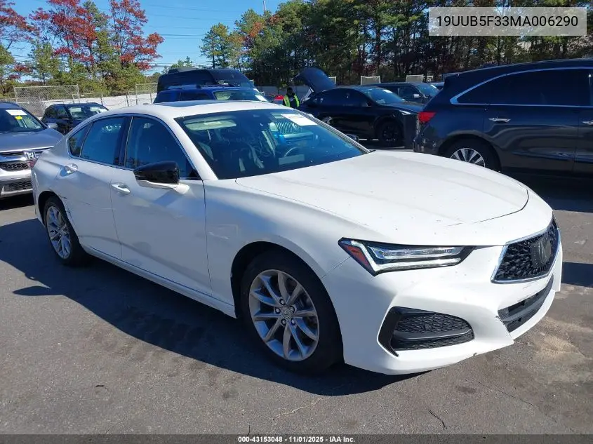 19UUB5F33MA006290 2021 Acura Tlx Standard