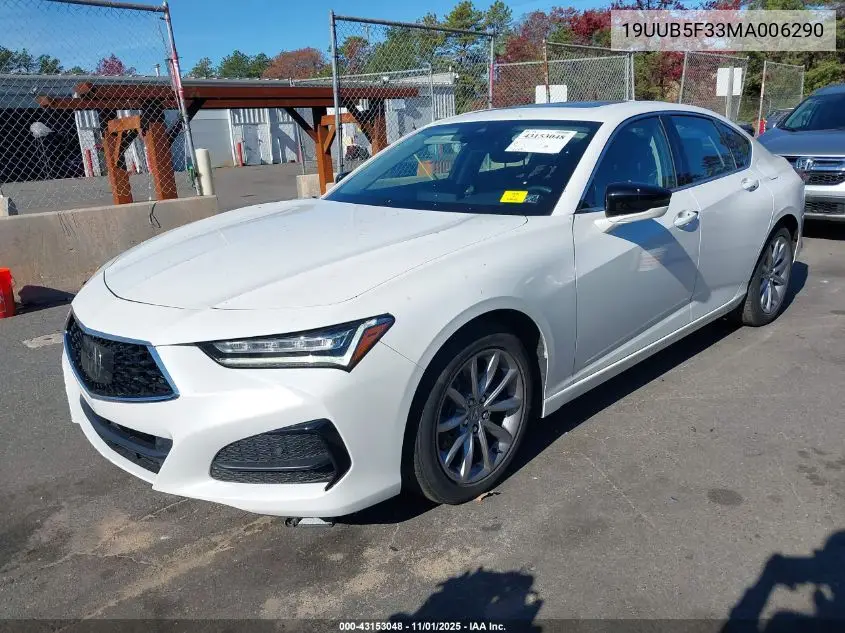 19UUB5F33MA006290 2021 Acura Tlx Standard