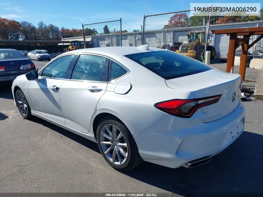 19UUB5F33MA006290 2021 Acura Tlx Standard