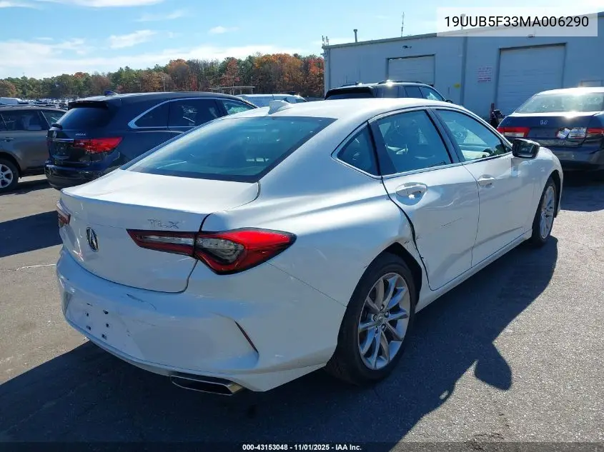 19UUB5F33MA006290 2021 Acura Tlx Standard