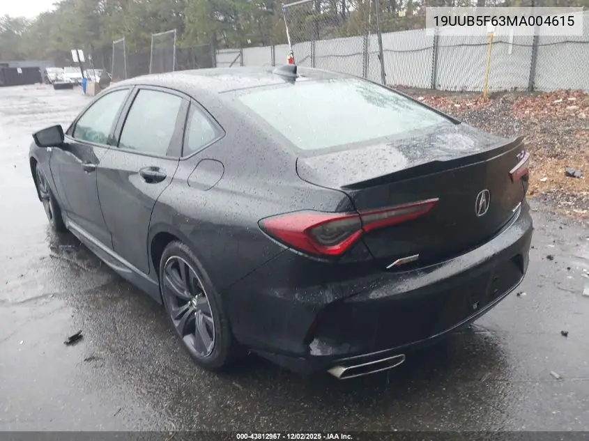 19UUB5F63MA004615 2021 Acura Tlx Advance Package