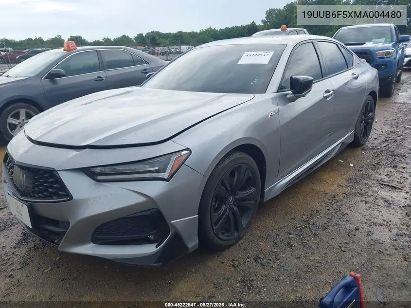 2021 Acura Tlx A-Spec Package VIN: 19UUB6F5XMA004480 Lot: 45222547