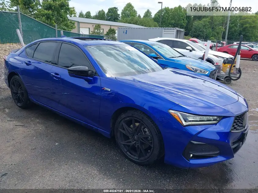 2021 Acura Tlx A-Spec Package VIN: 19UUB6F57MA006882 Lot: 45247101