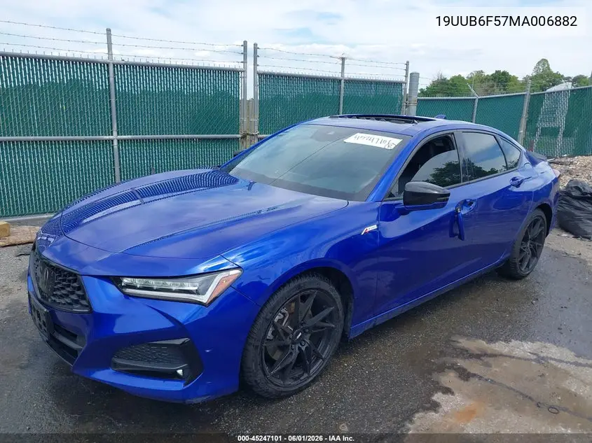 2021 Acura Tlx A-Spec Package VIN: 19UUB6F57MA006882 Lot: 45247101