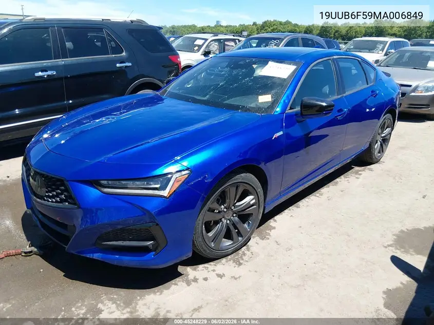 2021 Acura Tlx A-Spec Package VIN: 19UUB6F59MA006849 Lot: 45248229